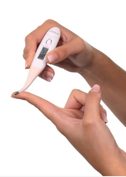 digitální teploměr s ohybnou špičkou růžová
